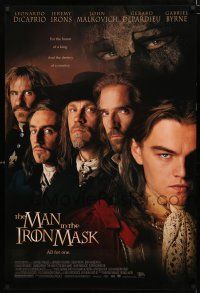 1d511 MAN IN THE IRON MASK 1sh '98 Leonardo DiCaprio, Irons, Malkovich, Depardieu!