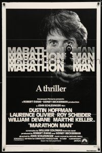 1d520 MARATHON MAN 1sh '76 cool image of Dustin Hoffman, John Schlesinger classic thriller!