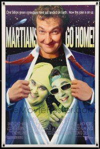 1d526 MARTIANS GO HOME 1sh '89 wacky alien Mona Lisa, Randy Quaid, Margaret Colin!