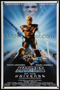 1d530 MASTERS OF THE UNIVERSE 1sh '87 great image of Dolph Lundgren as He-Man!