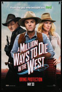 1d544 MILLION WAYS TO DIE IN THE WEST teaser DS 1sh '14 Seth MacFarlane, Charlize Theron, Neeson!