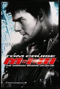 1d550 MISSION IMPOSSIBLE 3 teaser 1sh '06 super incredible spy Tom Cruise is back!