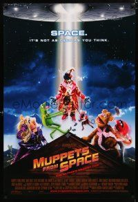 1d569 MUPPETS FROM SPACE int'l DS 1sh '99 image of sci-fi Kermit, Miss Piggy, Fozzie Bear & Animal!