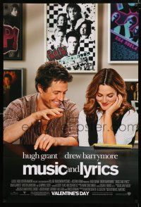 1d570 MUSIC & LYRICS advance DS 1sh '07 cool image of Hugh Grant & pretty Drew Barrymore!