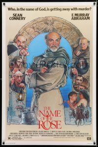 1d580 NAME OF THE ROSE 1sh '86 Der Name der Rose, great Drew Struzan art of Sean Connery as monk!