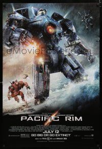 1d610 PACIFIC RIM July advance DS 1sh '13 Guillermo del Toro directed sci-fi, go big or go extinct!