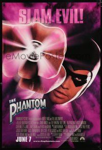 1d617 PHANTOM advance 1sh '96 masked hero Billy Zane, slam evil!