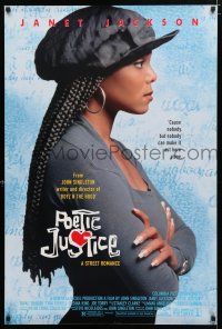 1d627 POETIC JUSTICE DS 1sh '93 Janet Jackson, Tupac Shakur, Regina King