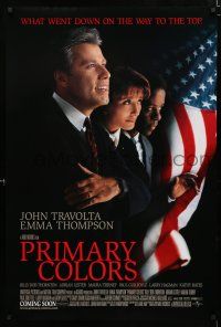 1d635 PRIMARY COLORS advance DS 1sh '98 great image of John Travolta & Emma Thompson!