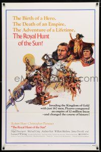 1d675 ROYAL HUNT OF THE SUN style B 1sh '69 Christopher Plummer, art of Robert Shaw by H. Rogers!
