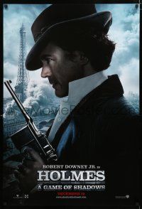 1d695 SHERLOCK HOLMES: A GAME OF SHADOWS teaser DS 1sh '11 Robert Downey Jr in title role w/Mauser!
