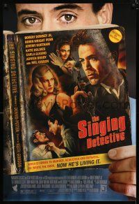 1d699 SINGING DETECTIVE 1sh '03 Robert Downey Jr., Robin Wright Penn, cool image of pulp novel!