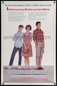 1d701 SIXTEEN CANDLES 1sh '84 Molly Ringwald, Anthony Michael Hall, directed by John Hughes!