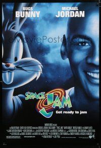1d709 SPACE JAM DS 1sh '96 wacky image of Michael Jordan & Bugs Bunny!