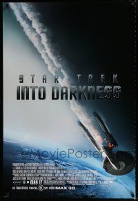 1d725 STAR TREK INTO DARKNESS advance DS 1sh '13 Peter Weller, cool image of crashing starship!