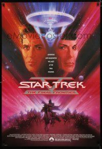 1d729 STAR TREK V 1sh '89 The Final Frontier, William Shatner & Leonard Nimoy by Bob Peak!