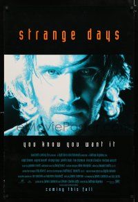 1d746 STRANGE DAYS advance 1sh '95 close-up of Ralph Fiennes, you know you want it!