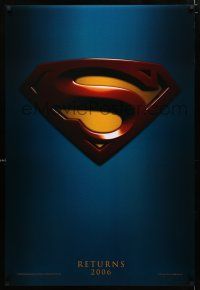 1d750 SUPERMAN RETURNS teaser DS 1sh '06 Bryan Singer, Brandon Routh, Kate Bosworth, Kevin Spacey