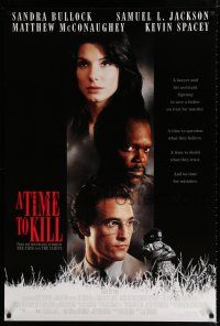 1d773 TIME TO KILL DS 1sh '96 Matthew McConaughey, Sandra Bullock, Samuel L. Jackson!