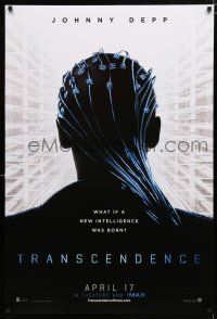 1d783 TRANSCENDENCE April 17 teaser DS 1sh '14 Johnny Depp, Kate Mara, a new intelligence is born!