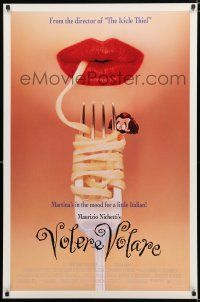 1d801 VOLERE VOLARE 1sh '91 Italian comedy, wacky image of man wrapped in spaghetti!