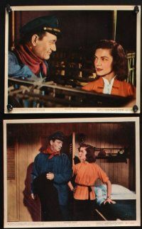 1e067 BLOOD ALLEY 8 color 8x10 stills '55 John Wayne, Lauren Bacall, directed by William Wellman!