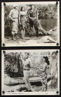1e383 CANNIBAL ATTACK 19 8x10 stills '54 Johnny Weissmuller fighting guys in alligator suits, more!