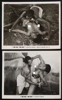 1e772 MAU-MAU 7 8x10 stills '50 Elwood Price directed jungle documentary, sex-mad natives!