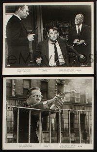 1e940 MIRAGE 3 8x10 stills '65 George Kennedy c/u. with silenced gun & w/ Gregory Peck!