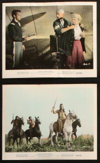 1e062 PILLARS OF THE SKY 9 color 8x10 stills '56 Dorothy Malone & cavalry man Jeff Chandler!