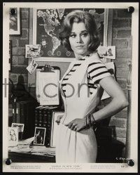 1e991 SUNDAY IN NEW YORK 2 8x10 stills '64 great portraits of sexy Jane Fonda with striped shirt!