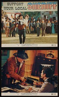1e244 SUPPORT YOUR LOCAL SHERIFF 4 8x10 mini LCs '69 James Garner is the fastest finger in the West