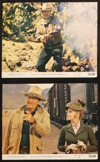 1e158 TRAIN ROBBERS 8 8x10 mini LCs '73 cool images of cowboy John Wayne w/sexy Ann-Margret!