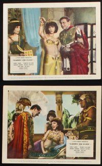 1e071 CARRY ON CLEO 8 color English FOH LCs '65 English sex on the Nile, funniest film since 54 BC