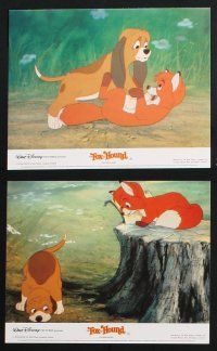 1e077 FOX & THE HOUND 8 color English FOH LCs '81 Disney, they were supposed to be enemies!