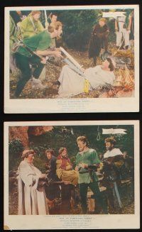 1e094 MEN OF SHERWOOD FOREST 8 color English FOH LCs '56 great images of Don Taylor as Robin Hood!