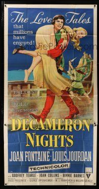1f662 DECAMERON NIGHTS 3sh '53 Joan Fontaine & Louis Jourdan, love tales enjoyed by millions!