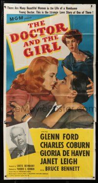 1f671 DOCTOR & THE GIRL 3sh '49 Glenn Ford, Janet Leigh, Charles Coburn, Gloria De Haven