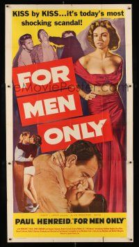 1f700 FOR MEN ONLY 3sh '52 Paul Henreid, sleazy Margaret Field, today's wild youth, The Tall Lie!