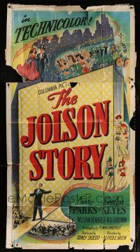 1f762 JOLSON STORY 3sh '46 Larry Parks & Evelyn Keyes in bio of the world's greatest entertainer!
