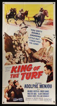1f769 KING OF THE TURF 3sh R40s Adolphe Menjou, Dolores Costello & Roger Daniel, horse racing!