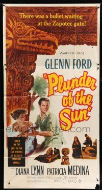 1f842 PLUNDER OF THE SUN 3sh '53 Glenn Ford, Diana Lynn, filmed in fabulous Oaxaca, Mexico!