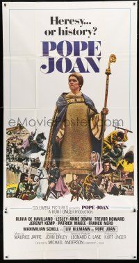 1f843 POPE JOAN int'l 3sh '72 Liv Ullmann, Olivia De Havilland, Trevor Howard, heresy or history!