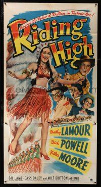 1f864 RIDING HIGH 3sh '43 sexy Dorothy Lamour in Indian headdress, Dick Powell!