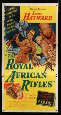 1f870 ROYAL AFRICAN RIFLES 3sh '53 Louis Hayward, savage adventure across The Dark Continent!