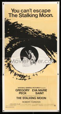 1f911 STALKING MOON 3sh '68 Gregory Peck, Eva Marie Saint, cool eyeball artwork!