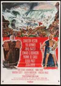 1f928 TEN COMMANDMENTS INCOMPLETE 3sh '56 Cecil B. DeMille, art of Charlton Heston & Brynner!