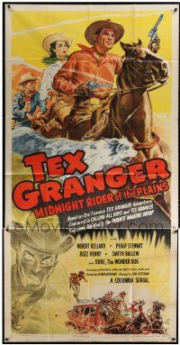 1f930 TEX GRANGER 3sh '47 Midnight Rider of the Plains, cool western serial art!