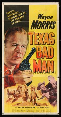 1f932 TEXAS BAD MAN 3sh '53 cowboy Wayne Morris blasting out of the gun-belt of Texas!