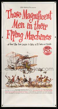 1f940 THOSE MAGNIFICENT MEN IN THEIR FLYING MACHINES 3sh '65 great wacky art of early airplane!